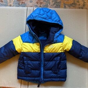 Boys 2T LL Bean Down Winter Coat with Sherpa Lining & Safety Reflector
